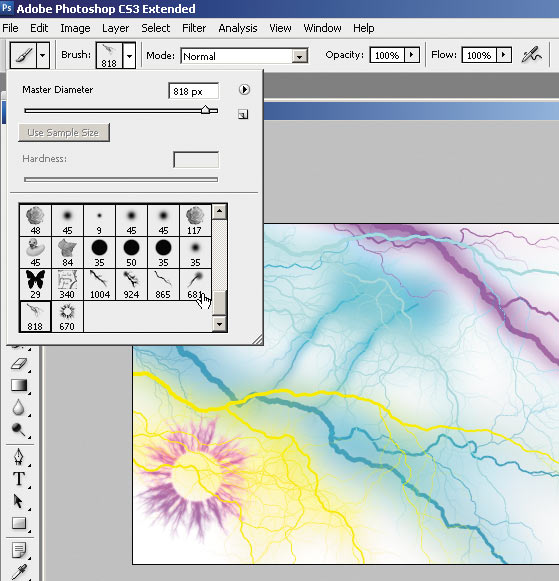 Working with brushes for Photoshop CS3